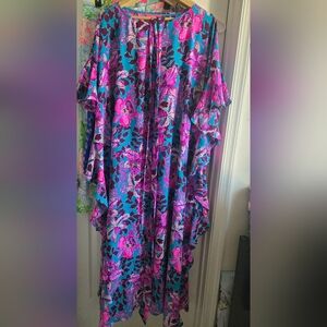 EEUC Lilly Pulitzer Monae slik Maxi caftan